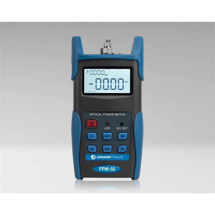 Jonard FPM-55 Fiber Optic Power Meter with Data Storage (-50 to +26 dBm) and FC/SC/LC Adapters